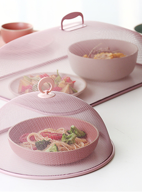 日式风格高级饭罩长方形防尘菜罩 扎木姿餐桌防苍蝇菜罩M21238