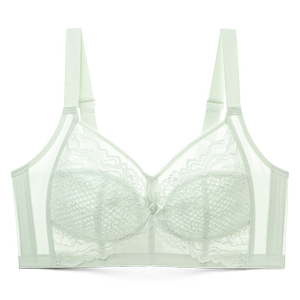 润微大胸显小内衣女轻薄透气显瘦蕾丝内衣大包容收副乳防下垂文胸