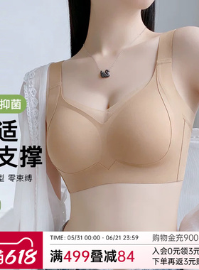润微10A抑菌无痕提拉防下垂内衣女大小胸聚拢收副乳无钢圈文胸罩