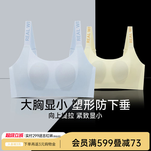 大胸显小显瘦秋冬提拉润微内衣女
