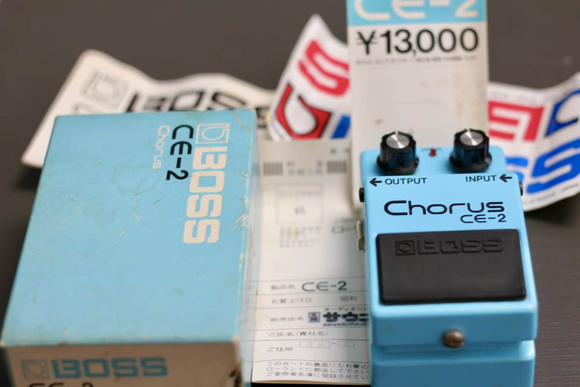 绝版元年首版 boss ce2空间合唱效果器 大全套