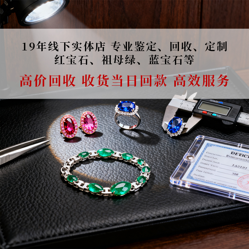 二手彩宝彩钻首饰高价回收鉴定
