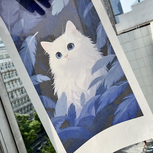 帷幔装饰艺术挂布吊旗小网格布加密喷绘UV氛围创意高端背景窗卷帘