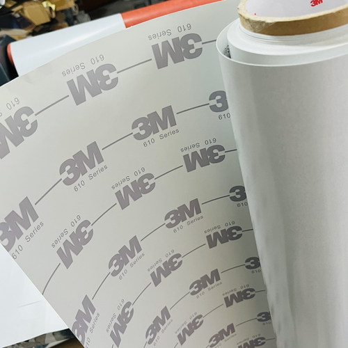 3M610C不干胶标签反光膜艺术微喷绘定制UV管道广告牌巡边喷刻定制
