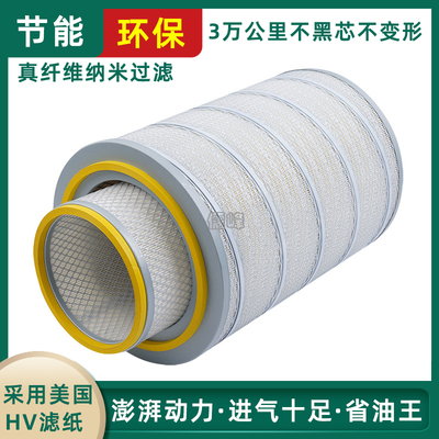 K3245空滤适配红岩杰卡M500350390马力空气滤清器滤芯1109-45/32X