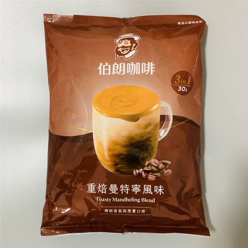 伯朗三合一曼特宁风味速溶咖啡