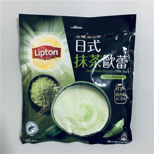 台湾立顿日式抹茶欧蕾袋装奶茶