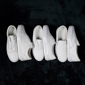 Vans Premium Old Skool小白鞋夏板鞋男鞋一脚蹬Authentic休闲鞋