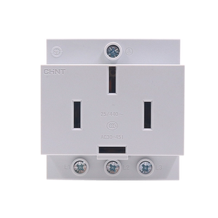 正泰配电箱模数化插座卡导轨式电源3三相4四线AC30-451轨道4孔25A