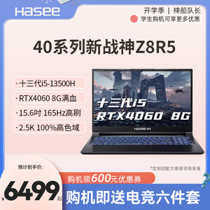 【三星显存】神舟战神T8 D9/Z8D6/Z9R7/Z8R7/TX8R5/13代酷睿i5 i7 RTX4060独显直连165Hz学生便携神州笔记本