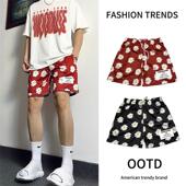 短裤 沙滩裤 男不过膝健身训练三分夏季 网眼个性 雏菊篮球裤 运动美式