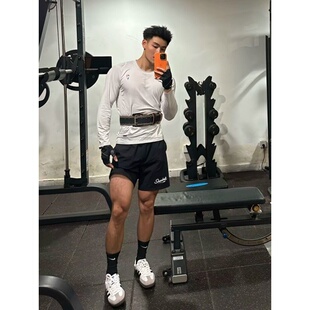 速干训练田径短裤 硬汉穿搭跑步休闲运动不过膝美式 裤 子潮牌 男夏季