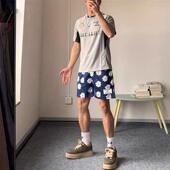 网眼透气沙滩裤 美式 男不过膝健身训练三分篮球裤 雏菊运动短裤 夏季