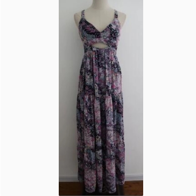 浪漫小XING感印花超长裙