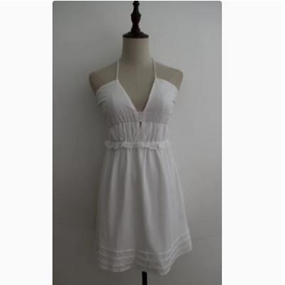 小XING感白色吊带连衣裙