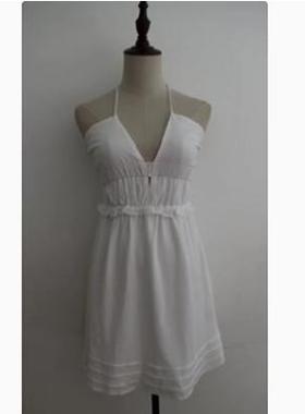 T@VIK* 小 众 清 新 小 XING 感 白 色 吊带 连衣裙