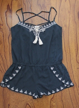 REVI*W 澳洲 波西米亚风 随性休闲 舒适清爽连体裤