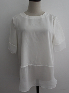 Witc**ry 澳洲 白色层次拼接 清新飘逸 百搭上衣TOPS