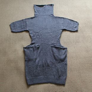 口袋装 阔袖 饰连衣裙 羊毛混织 ST@L