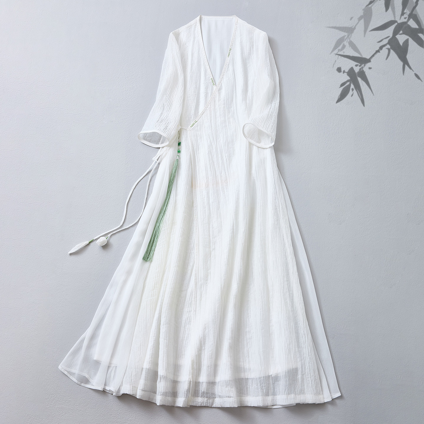 春夏新中式天丝皱改良汉服连衣裙