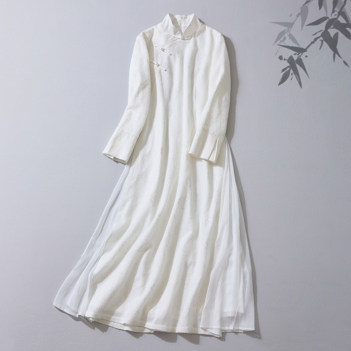 秋冬款新中式国风气质茶服连衣裙