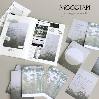 moodtape.迷失便签无粘性复古文艺背景手帐装饰拼贴素材mood文具