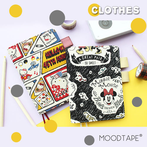 moodtape。 Kitty/Mickey 手账本 本皮 布衣书衣 封皮 笔记本皮