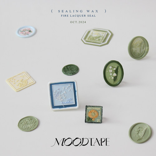moodtape.雏菊玫瑰樱花异形信封印学生书信火漆章mood手帐diy印