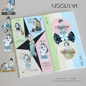 moodtape.原创daily life人物手帐胶带咕卡贴纸人物pet和纸文具