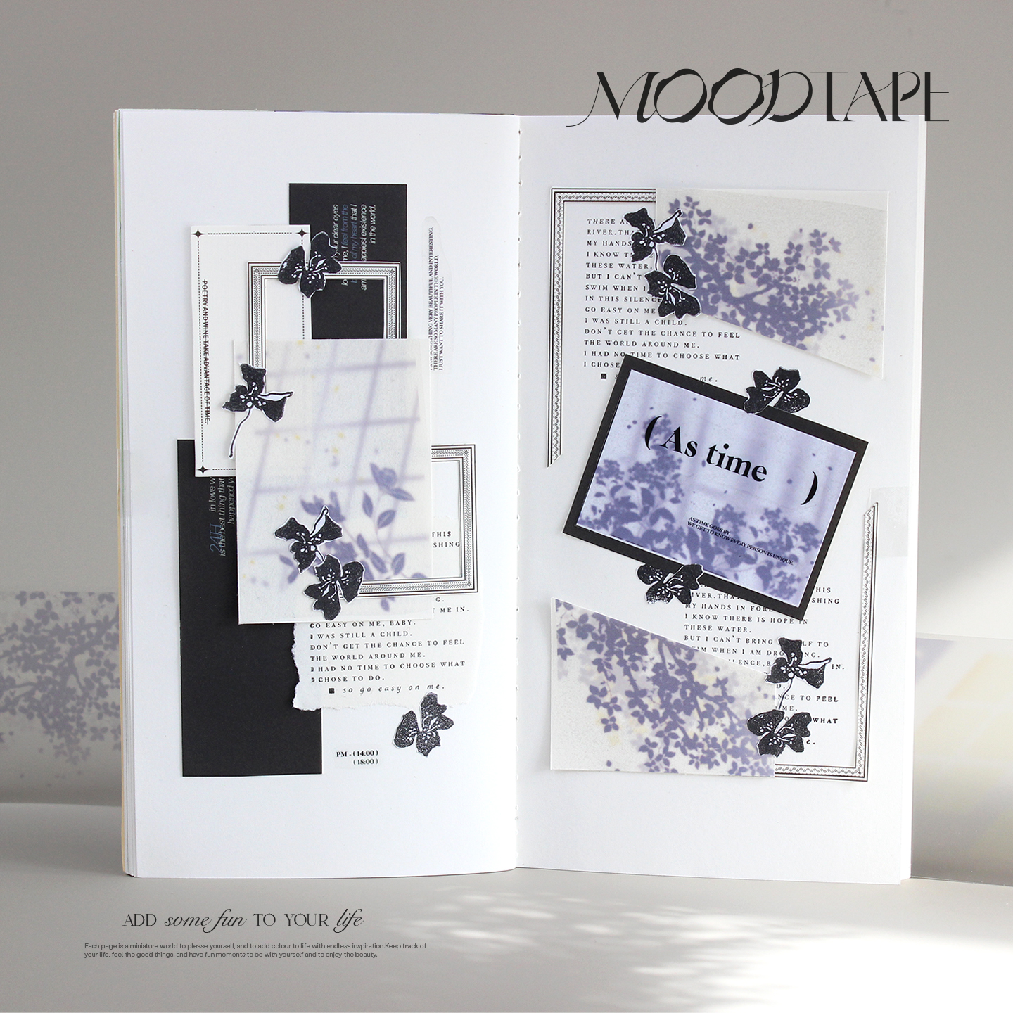 moodtape.夕日影行原创窗影手帐胶带咕卡贴纸人物pet和纸文具