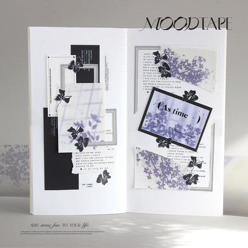 moodtape.夕日影行原创窗影手帐胶带咕卡贴纸人物pet和纸文具