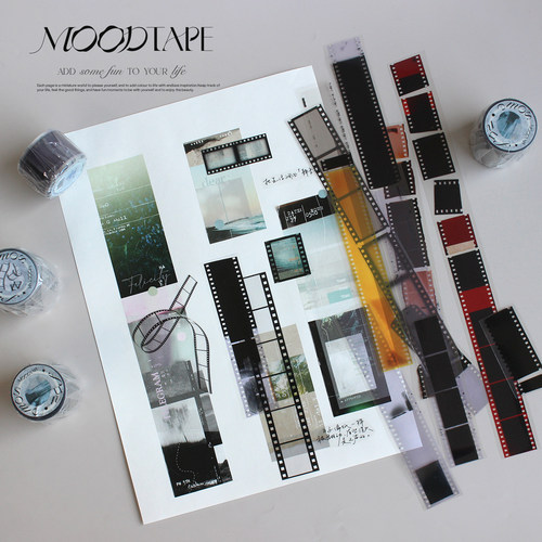 moodtape.胶片记录原创背景手帐胶带咕卡贴纸文具mood和纸胶带