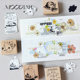 moodtape.咖啡熊红茶动物原创木质印章橡胶皮章文具mood可爱手帐