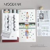 moodtape日历月份数字叠叠原创手帐素材透明印章橡胶皮章mood印章