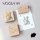 moodtape.原创手帐木质印章橡胶皮章蜡烛花朵文字文具mood手帐