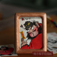High-end solid wood house-protecting and housewarming decoration with pure hand-painted Zhong Kui in cinnabar, workstation and office desk for wealth attraction and child protection thumbnail 8