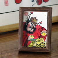Hand-painted Zhong Kui portrait, 100% pure hand-painted cinnabar for protecting the house, attracting good fortune and wealth, catching ghosts and repelling villains, table arrangement thumbnail 2
