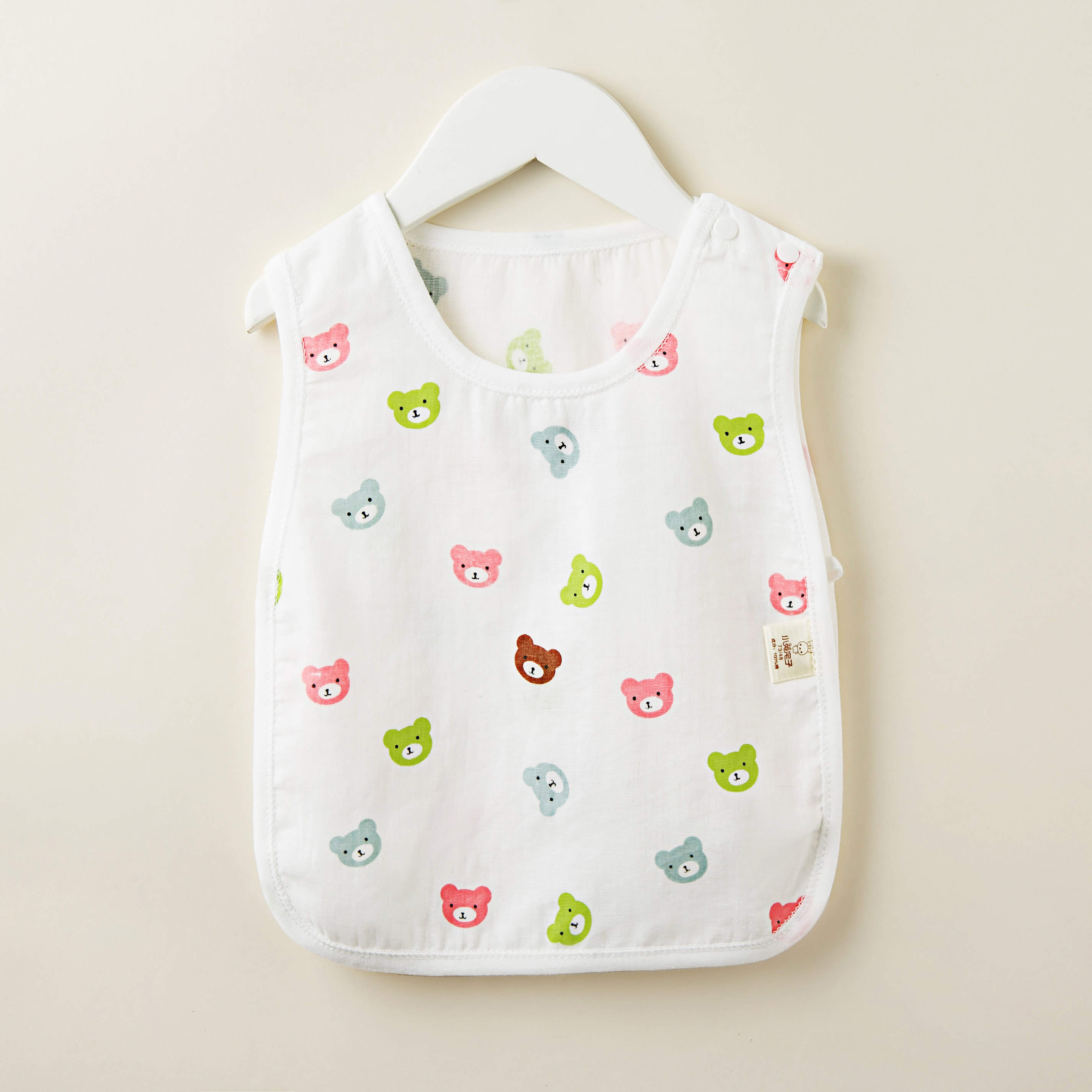 宝宝背心夏季薄款新生婴儿儿无袖上衣衫纯棉纱布琵琶衣服婴幼儿童