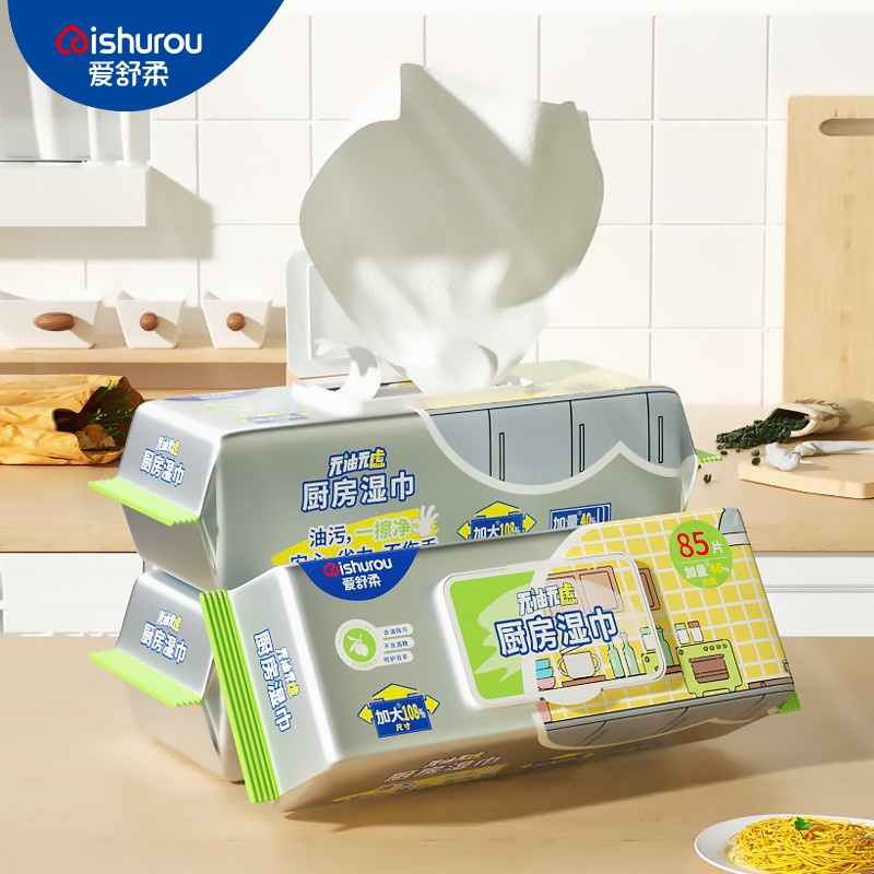 爱舒柔厨房湿巾去油去污