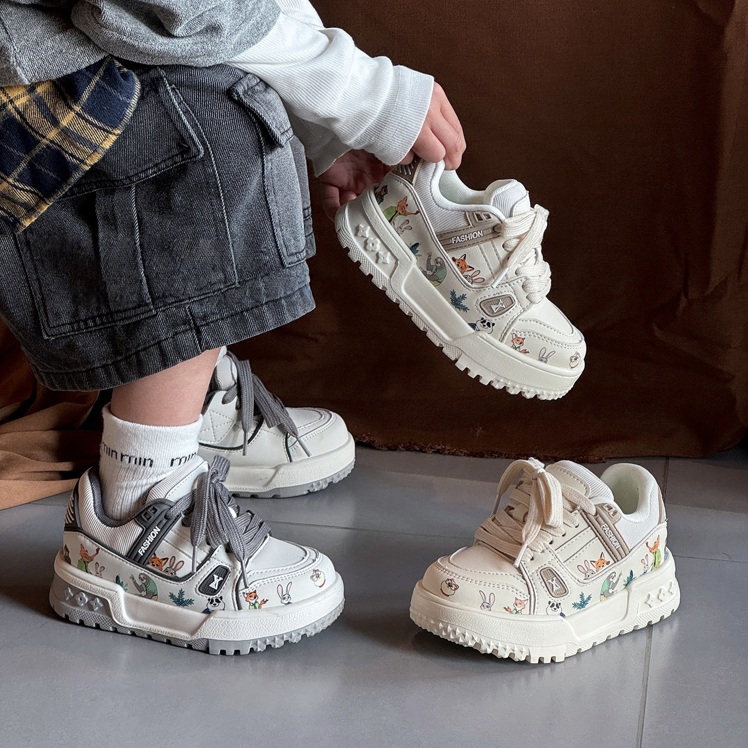 潮童鞋2026春季新款男童胖丁休闲板鞋卡通面包鞋女童运动鞋亲子鞋,童鞋/婴儿鞋/亲子鞋,运动鞋,淘宝优惠券,粉丝福利购,淘宝优惠卷