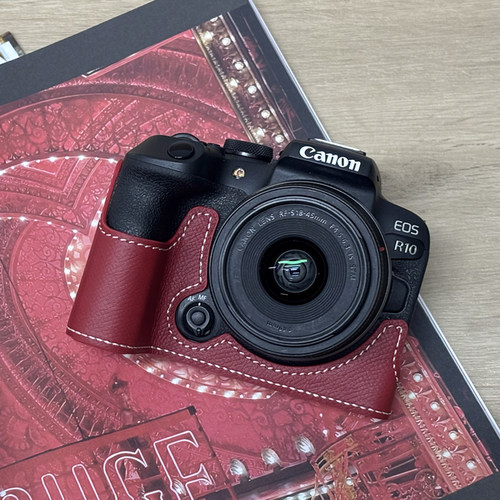 佳能R10保护套R62二代R8R7RPR52相机包壳配件皮套真皮R100R50V