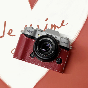 富士XT50保护套XS20XT30二代X100VIXT5相机包底座配件真皮套xm5