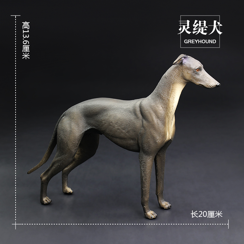 Childrens simulated animal family dog large Greyhound Gree model hound boy toy gift solid