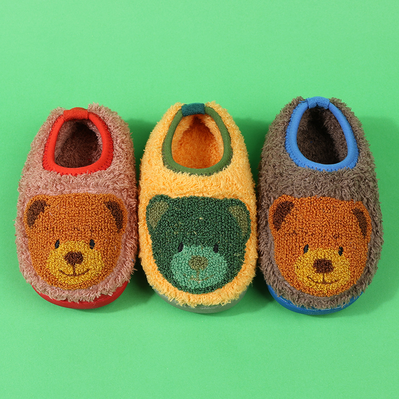 搭档兔卡通儿童秋冬季包跟棉拖鞋