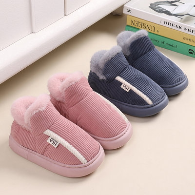 儿童棉拖鞋冬季室内包跟棉鞋亲子