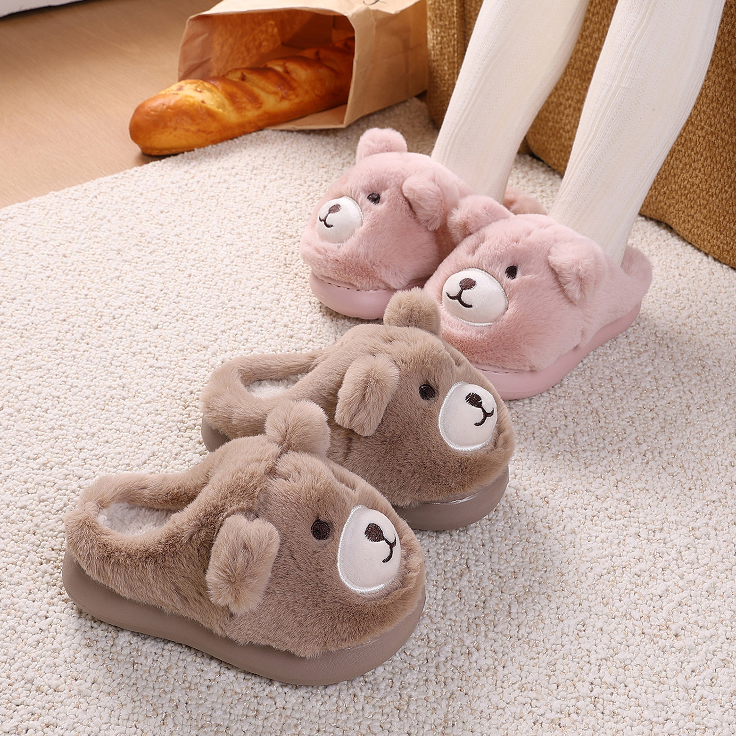 男宝宝棉拖鞋秋冬季女中大童室内卡通儿童毛毛鞋防滑亲子款家居鞋,童鞋/婴儿鞋/亲子鞋,儿童棉拖鞋,淘宝优惠券,粉丝福利购,淘宝优惠卷