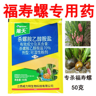 70%杀螺胺乙醇胺盐水稻福寿螺专杀专用药蜗专牛杀福寿螺克药星