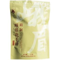 三花茶叶峨眉花毛峰成都茶叶 峨眉毛峰 精制袋装100g四川绿茶新茶