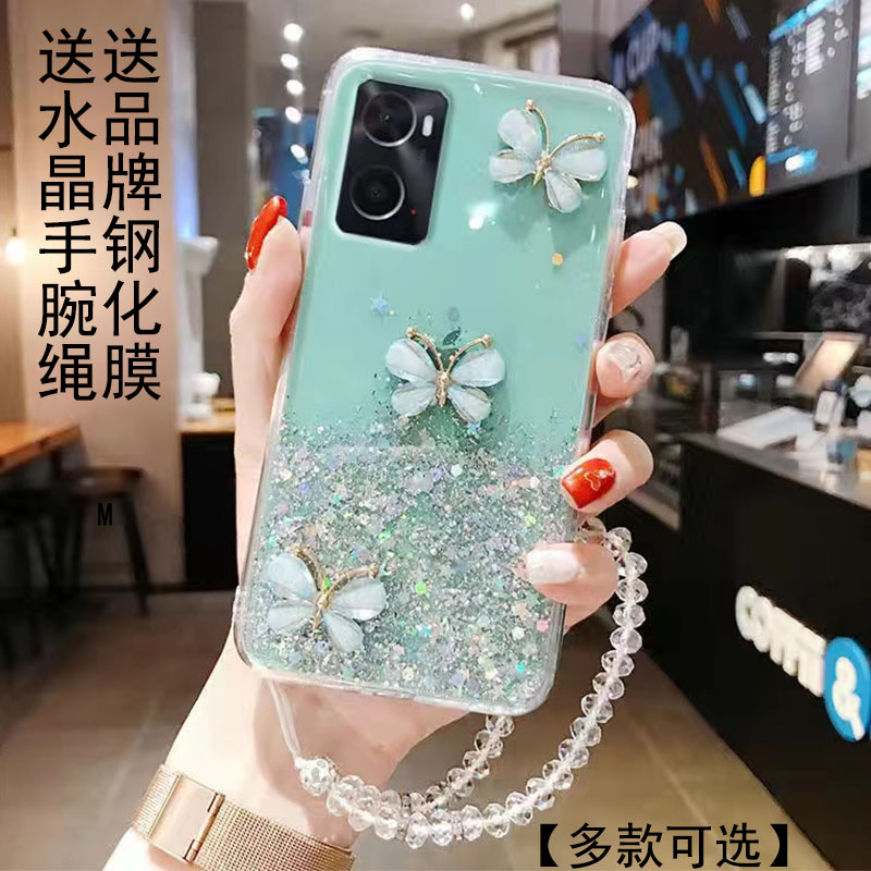 OPPOA36星空银箔镶蝶防摔软壳