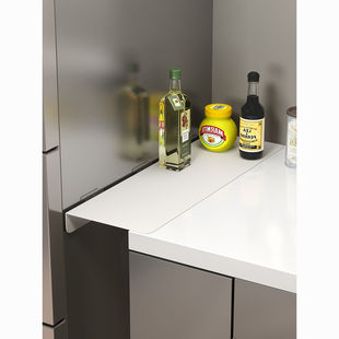 厨房台面延长板夹缝板墙上免打孔收纳架置物架桌面窄缝挡板延伸板